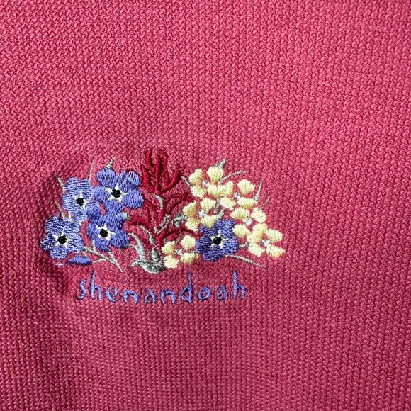 Vintage Sutton Sportswear Embroidered Floral Pink Shenandoah Long Sleeve XL - Picture 3 of 6